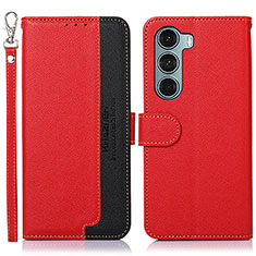 Funda de Cuero Cartera con Soporte Carcasa A09D para Motorola Moto Edge S30 5G Rojo