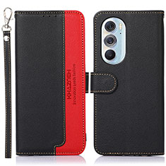 Funda de Cuero Cartera con Soporte Carcasa A09D para Motorola Moto Edge X30 5G Negro