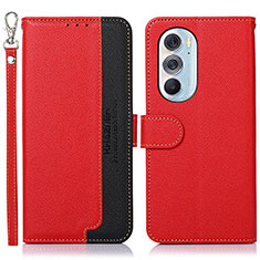 Funda de Cuero Cartera con Soporte Carcasa A09D para Motorola Moto Edge X30 5G Rojo