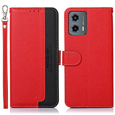 Funda de Cuero Cartera con Soporte Carcasa A09D para Motorola Moto G 5G (2023) Rojo