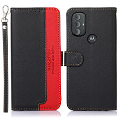 Funda de Cuero Cartera con Soporte Carcasa A09D para Motorola Moto G Play (2023) Negro