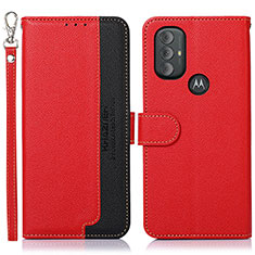 Funda de Cuero Cartera con Soporte Carcasa A09D para Motorola Moto G Play (2023) Rojo