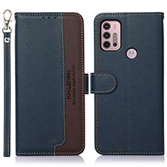 Funda de Cuero Cartera con Soporte Carcasa A09D para Motorola Moto G31 Azul