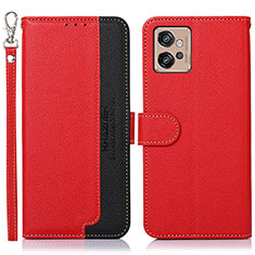 Funda de Cuero Cartera con Soporte Carcasa A09D para Motorola Moto G32 Rojo