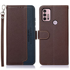 Funda de Cuero Cartera con Soporte Carcasa A09D para Motorola Moto G41 Marron