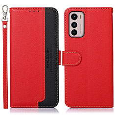 Funda de Cuero Cartera con Soporte Carcasa A09D para Motorola Moto G42 Rojo