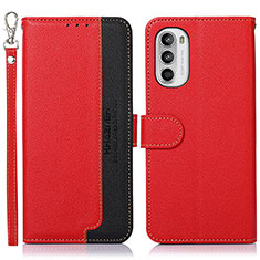 Funda de Cuero Cartera con Soporte Carcasa A09D para Motorola MOTO G52 Rojo