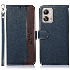 Funda de Cuero Cartera con Soporte Carcasa A09D para Motorola Moto G53 5G Azul