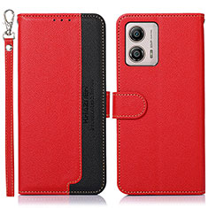 Funda de Cuero Cartera con Soporte Carcasa A09D para Motorola Moto G53 5G Rojo