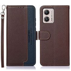 Funda de Cuero Cartera con Soporte Carcasa A09D para Motorola Moto G53j 5G Marron