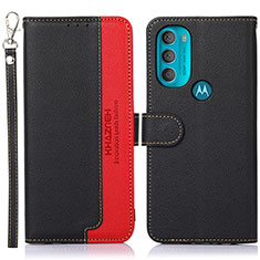 Funda de Cuero Cartera con Soporte Carcasa A09D para Motorola Moto G71 5G Negro