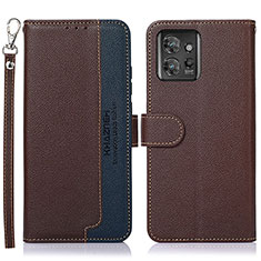 Funda de Cuero Cartera con Soporte Carcasa A09D para Motorola ThinkPhone 5G Marron