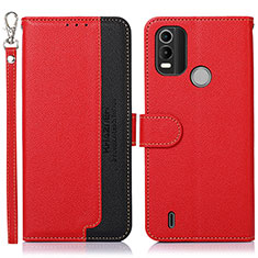 Funda de Cuero Cartera con Soporte Carcasa A09D para Nokia C21 Plus Rojo