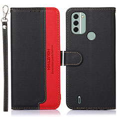 Funda de Cuero Cartera con Soporte Carcasa A09D para Nokia C31 Negro