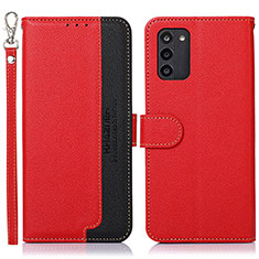 Funda de Cuero Cartera con Soporte Carcasa A09D para Nokia G100 Rojo