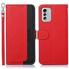 Funda de Cuero Cartera con Soporte Carcasa A09D para Nokia G60 5G Rojo