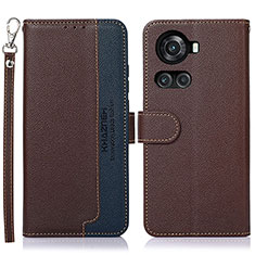 Funda de Cuero Cartera con Soporte Carcasa A09D para OnePlus 10R 5G Marron