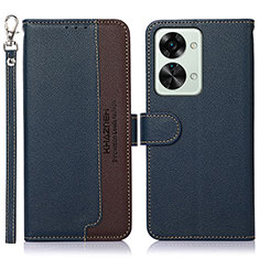 Funda de Cuero Cartera con Soporte Carcasa A09D para OnePlus Nord 2T 5G Azul