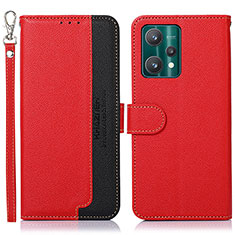 Funda de Cuero Cartera con Soporte Carcasa A09D para Realme 9 5G Rojo