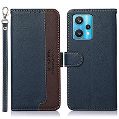 Funda de Cuero Cartera con Soporte Carcasa A09D para Realme 9 Pro+ Plus 5G Azul