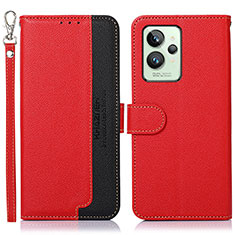 Funda de Cuero Cartera con Soporte Carcasa A09D para Realme GT2 Pro 5G Rojo