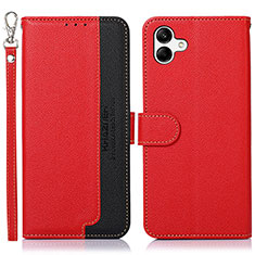 Funda de Cuero Cartera con Soporte Carcasa A09D para Samsung Galaxy A04E Rojo