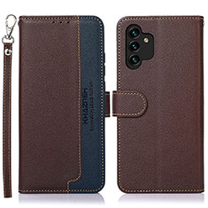 Funda de Cuero Cartera con Soporte Carcasa A09D para Samsung Galaxy A13 4G Marron