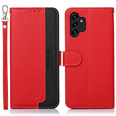 Funda de Cuero Cartera con Soporte Carcasa A09D para Samsung Galaxy A13 4G Rojo