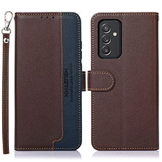 Funda de Cuero Cartera con Soporte Carcasa A09D para Samsung Galaxy A15 4G Marron