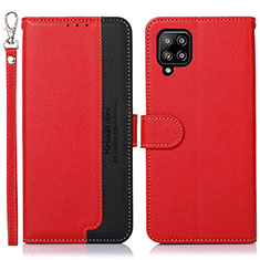 Funda de Cuero Cartera con Soporte Carcasa A09D para Samsung Galaxy A22 4G Rojo