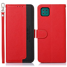 Funda de Cuero Cartera con Soporte Carcasa A09D para Samsung Galaxy A22s 5G Rojo