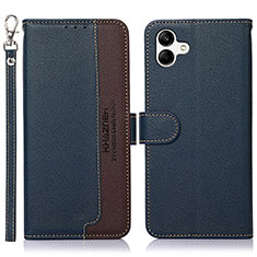 Funda de Cuero Cartera con Soporte Carcasa A09D para Samsung Galaxy F04 Azul