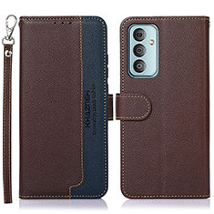 Funda de Cuero Cartera con Soporte Carcasa A09D para Samsung Galaxy F23 5G Marron