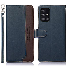 Funda de Cuero Cartera con Soporte Carcasa A09D para Samsung Galaxy M40S Azul