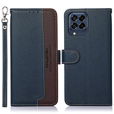 Funda de Cuero Cartera con Soporte Carcasa A09D para Samsung Galaxy M53 5G Azul