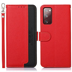 Funda de Cuero Cartera con Soporte Carcasa A09D para Samsung Galaxy S20 FE 4G Rojo