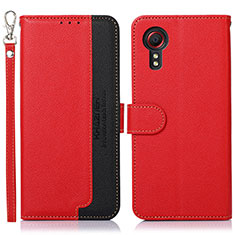 Funda de Cuero Cartera con Soporte Carcasa A09D para Samsung Galaxy XCover 5 SM-G525F Rojo