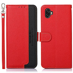 Funda de Cuero Cartera con Soporte Carcasa A09D para Samsung Galaxy Xcover Pro 2 5G Rojo