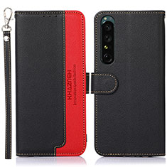 Funda de Cuero Cartera con Soporte Carcasa A09D para Sony Xperia 1 IV Negro