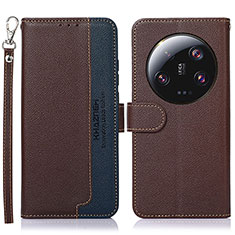 Funda de Cuero Cartera con Soporte Carcasa A09D para Xiaomi Mi 13 Ultra 5G Marron