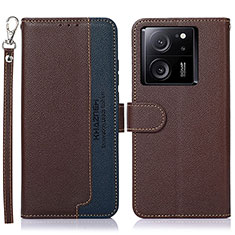 Funda de Cuero Cartera con Soporte Carcasa A09D para Xiaomi Mi 13T 5G Marron