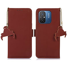 Funda de Cuero Cartera con Soporte Carcasa A09D para Xiaomi Poco C55 Marron