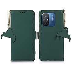 Funda de Cuero Cartera con Soporte Carcasa A09D para Xiaomi Poco C55 Verde