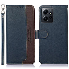 Funda de Cuero Cartera con Soporte Carcasa A09D para Xiaomi Redmi Note 12 4G Azul