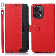 Funda de Cuero Cartera con Soporte Carcasa A09D para Xiaomi Redmi Note 12 Turbo 5G Rojo