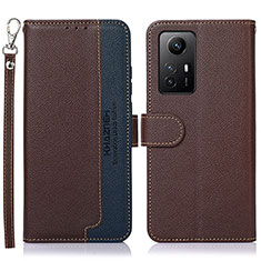 Funda de Cuero Cartera con Soporte Carcasa A09D para Xiaomi Redmi Note 12S Marron