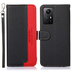 Funda de Cuero Cartera con Soporte Carcasa A09D para Xiaomi Redmi Note 12S Negro