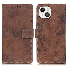 Funda de Cuero Cartera con Soporte Carcasa A10 para Apple iPhone 13 Marron