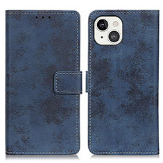 Funda de Cuero Cartera con Soporte Carcasa A10 para Apple iPhone 14 Plus Azul