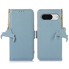 Funda de Cuero Cartera con Soporte Carcasa A10D para Google Pixel 8a 5G Azul Claro